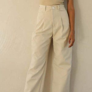 Never Worn BAHHGOOSE Ari Cotton Canvas High-Waisted Trouser (Small)